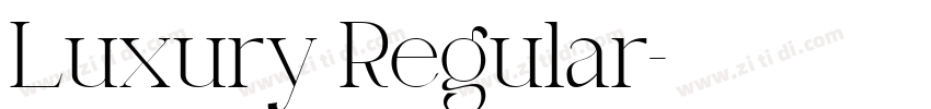Luxury Regular字体转换
